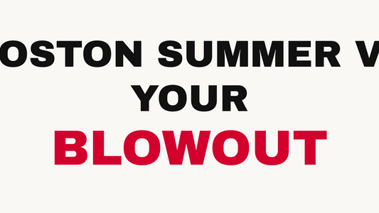 Blog header image showing title "Brazilian Blowout in June: Does Boston Humidity Ruin It Faster?" for Brazilian Blowout Bosto