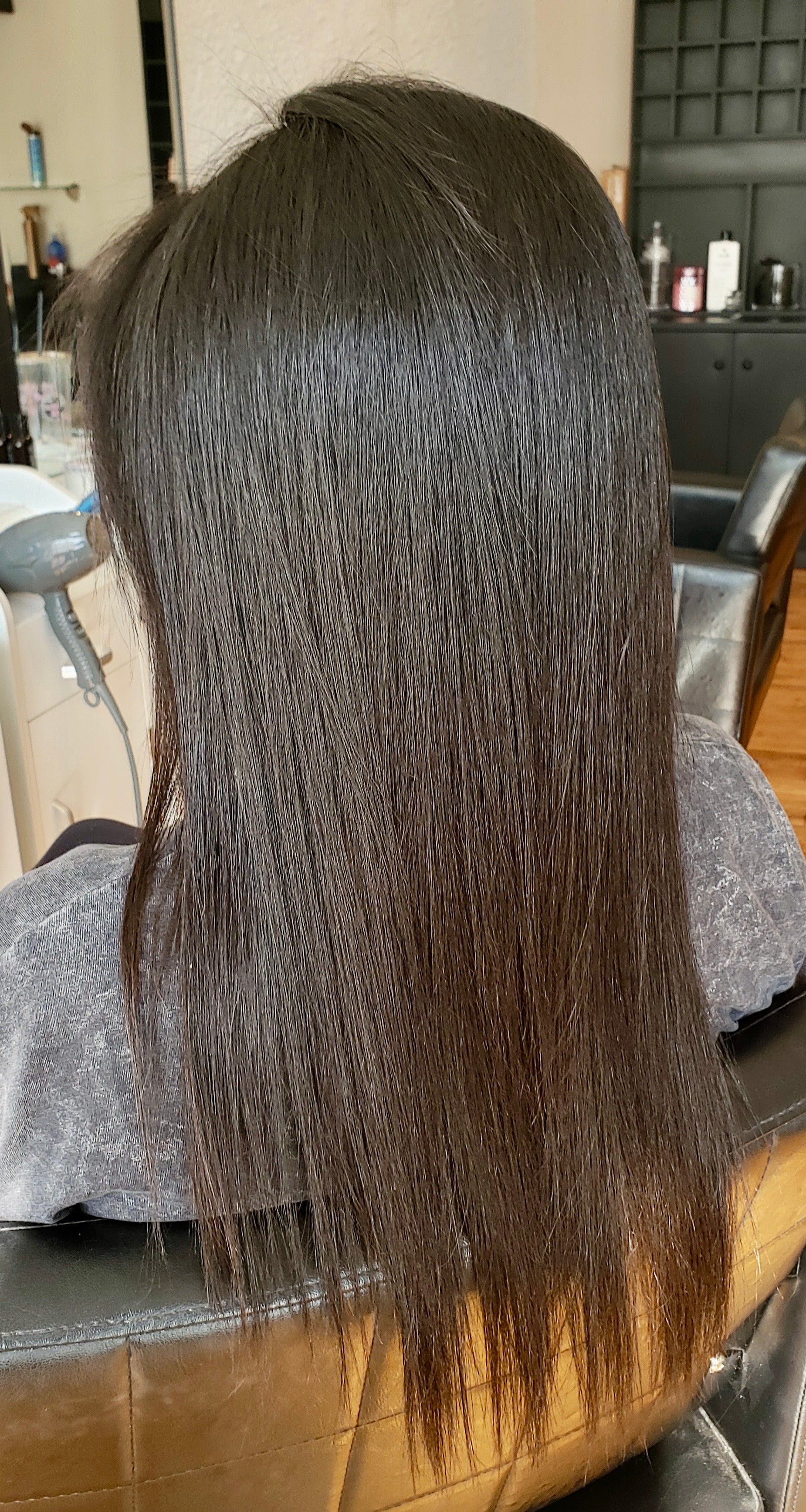 After smoothing treatment — long smooth shiny hair