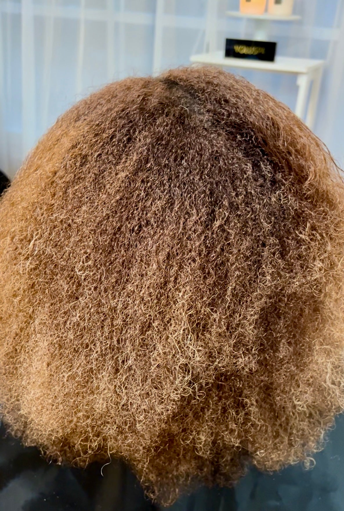 Before Brazilian Blowout — curly frizzy hair at Brazilian Blowout Boston