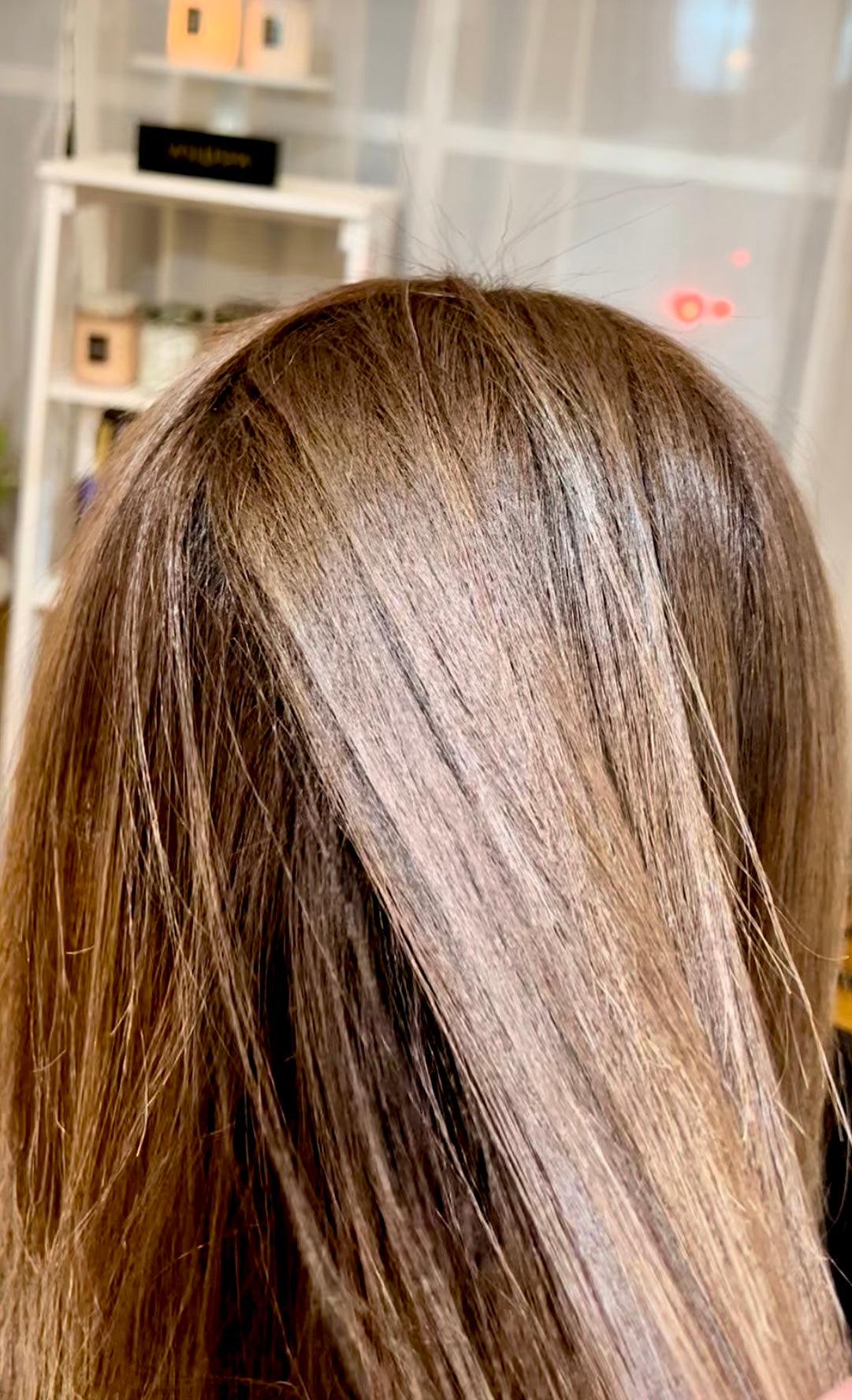 After Brazilian Blowout — sleek smooth hair result at Brazilian Blowout Boston