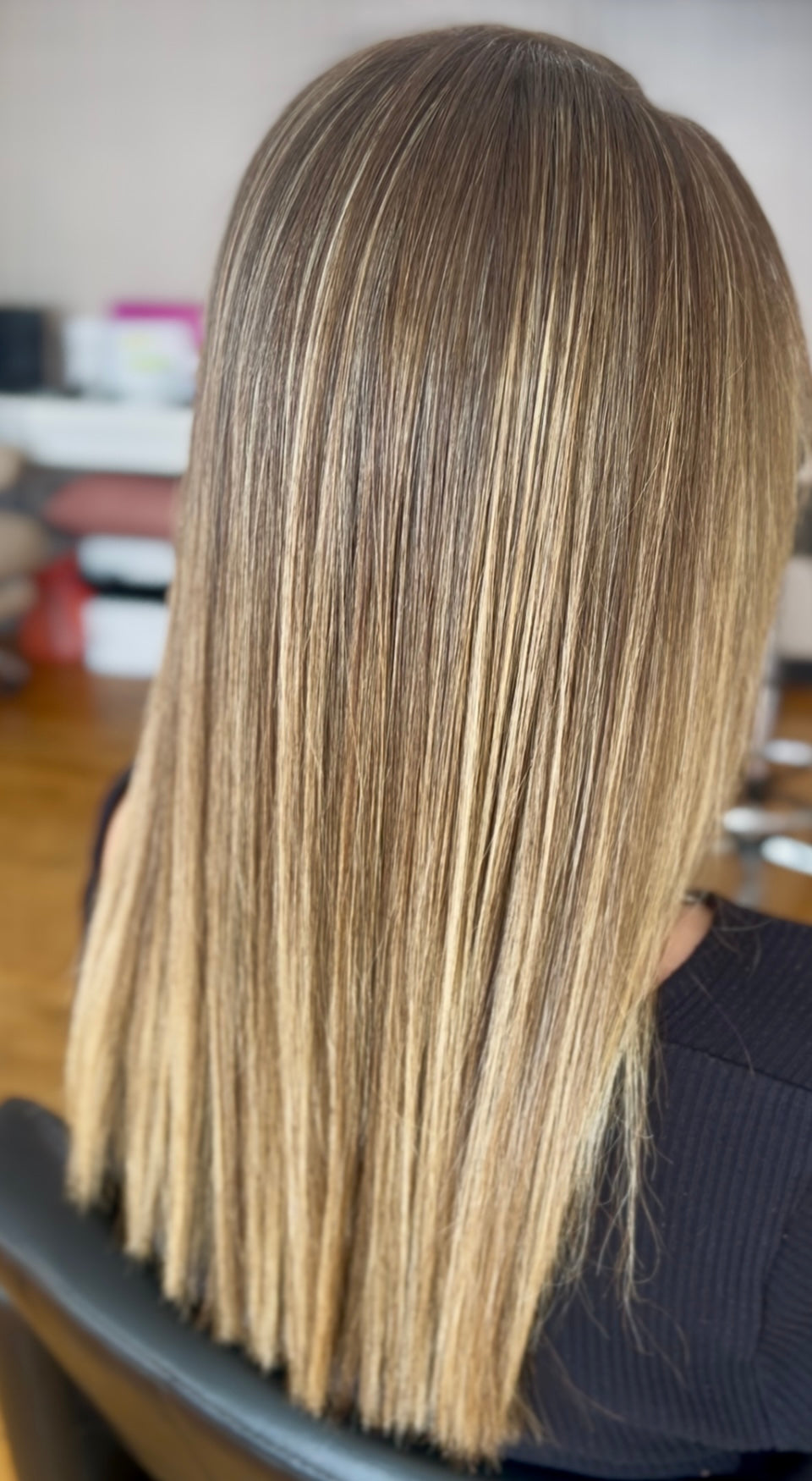 After Brazilian Blowout — repaired smooth shiny hair