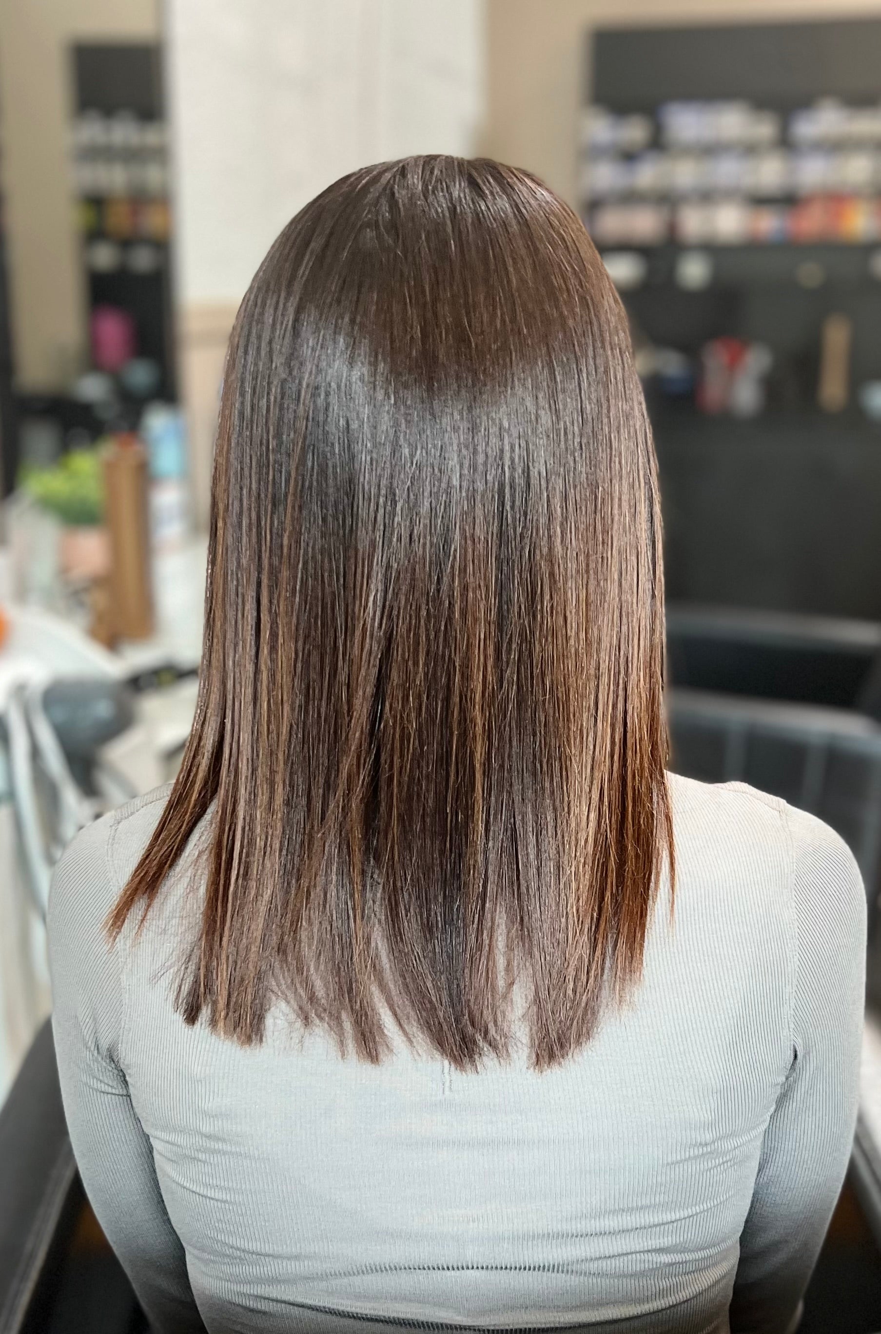 After Brazilian Blowout — hydrated smooth hair at Brazilian Blowout Boston