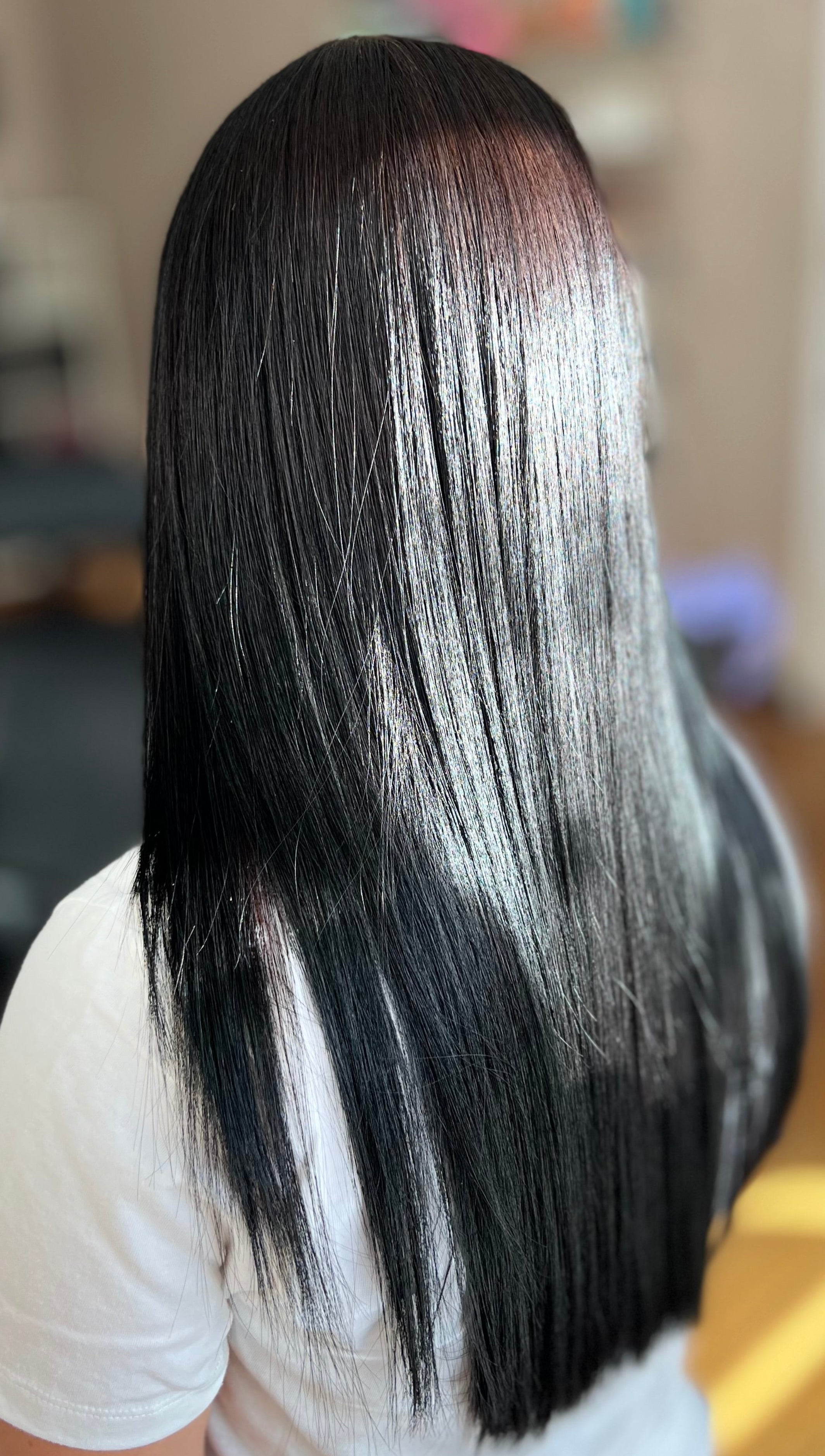 After smoothing treatment — silky smooth hair result in Quincy MA