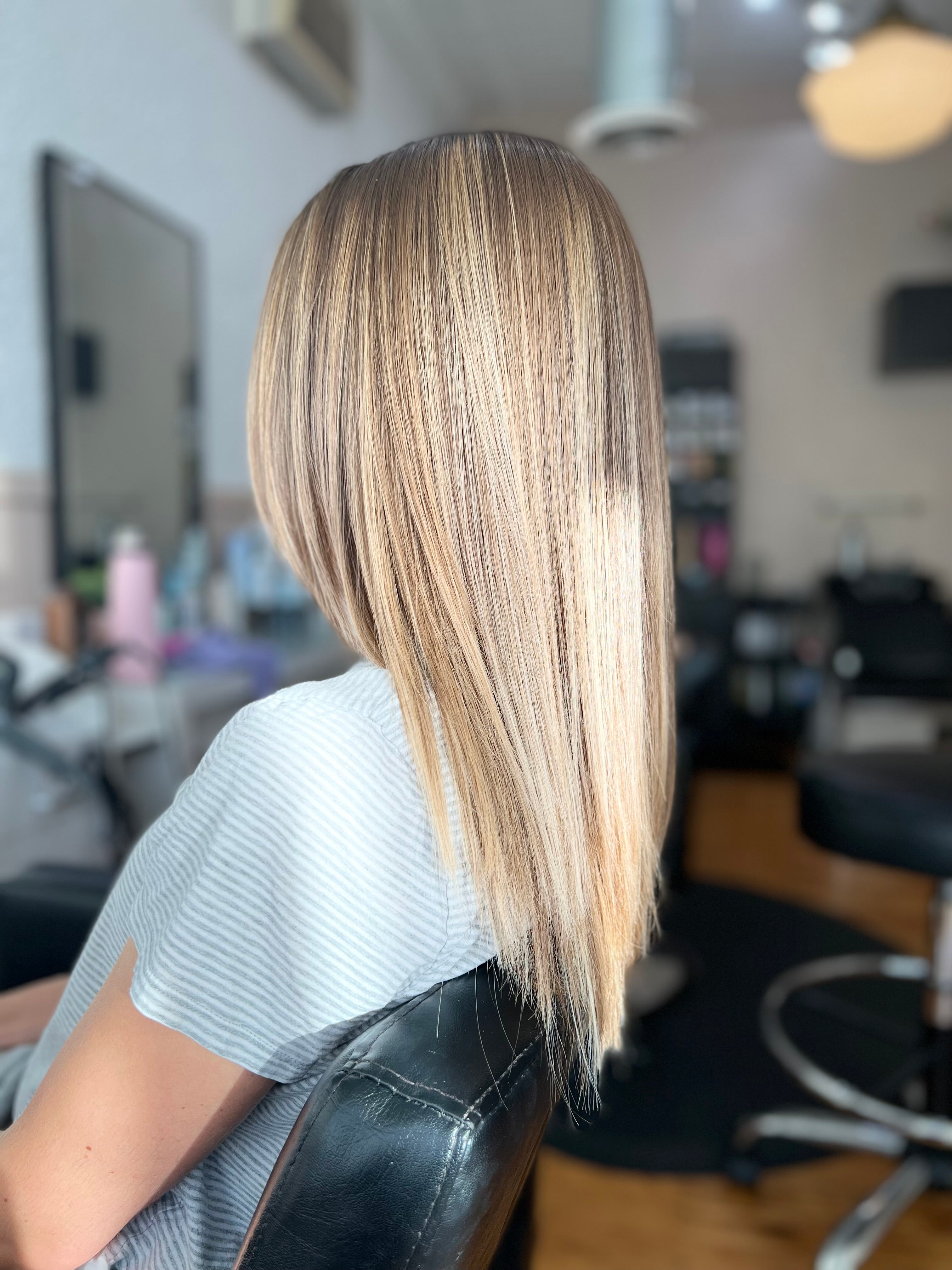 After Brazilian Blowout smoothing treatment — smooth shiny hair result in Boston