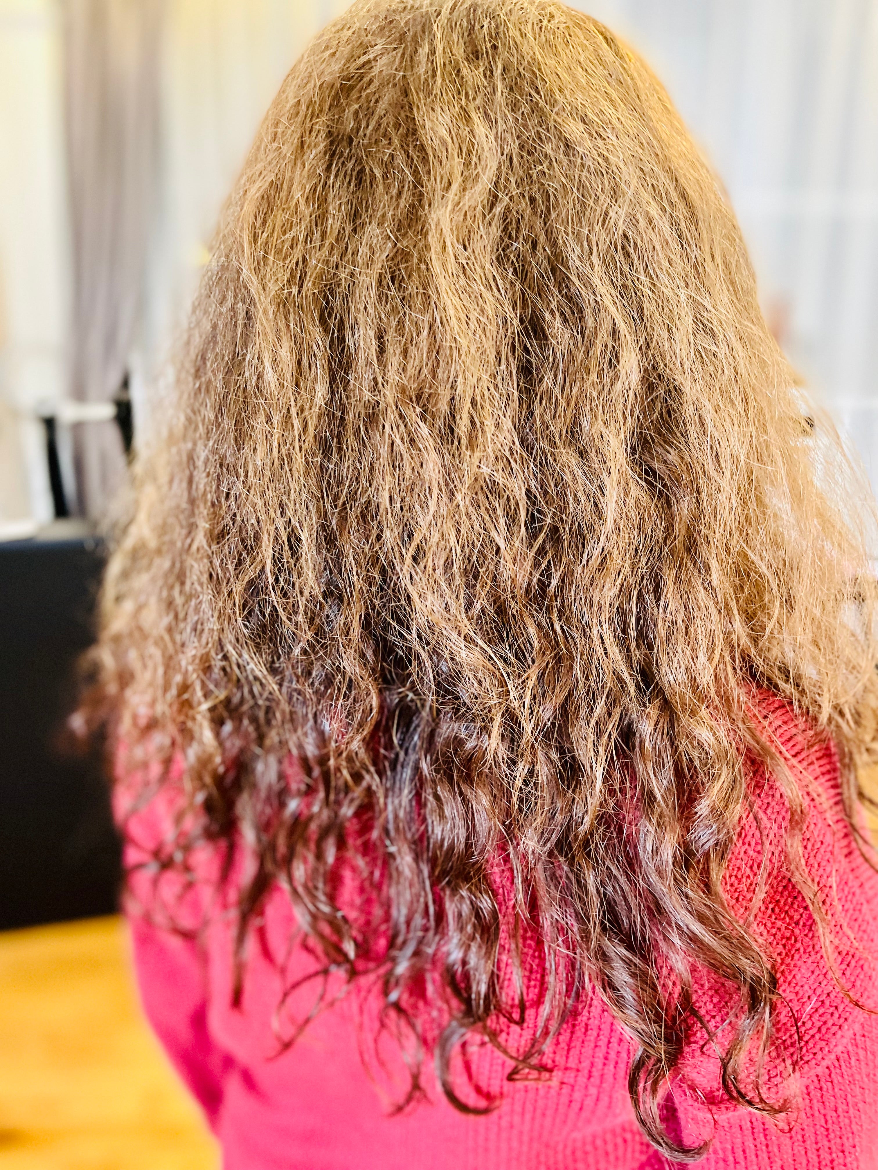 Before Brazilian Blowout — unmanageable frizzy hair