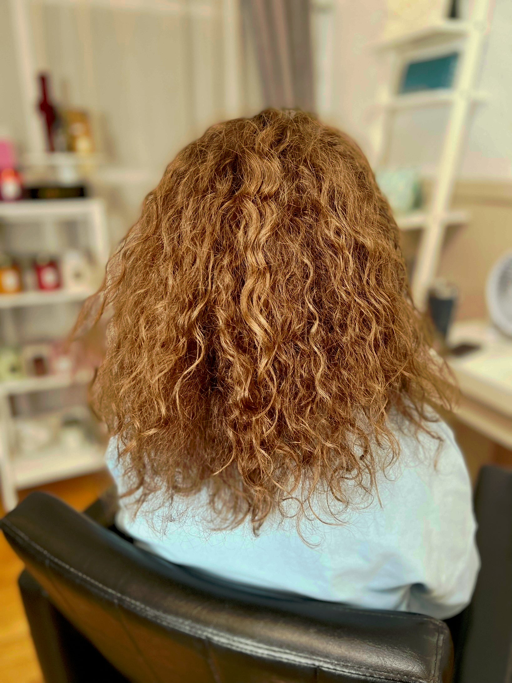 Before Brazilian Blowout — wavy frizzy hair